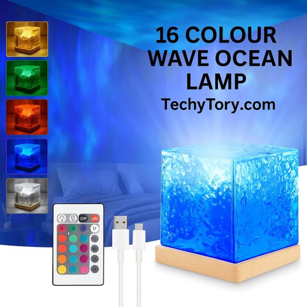 16 Color Acrylic Aurora Glow Projector Lamp
