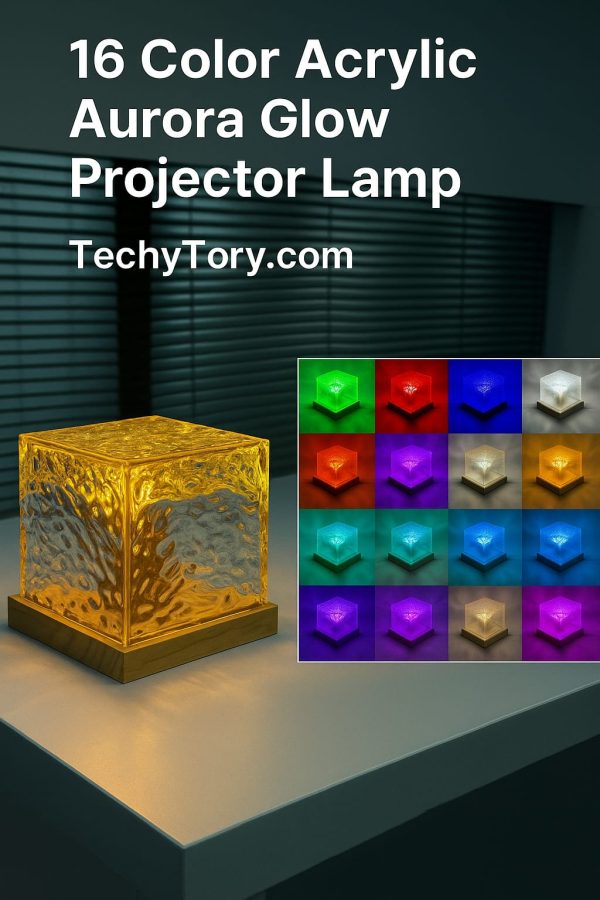16 Color Acrylic Aurora Glow Projector Lamp